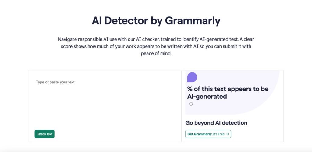 Grammarly AI Detector