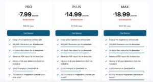 ZeroGPT Pricing